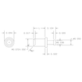 Concord Electronics COMM NON-INS TURRET TERM, 0.186" L, 0.082" (L, 10-101-2-05-500 10-101-2-05